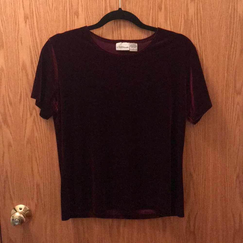 Vintage Red Velvet Top